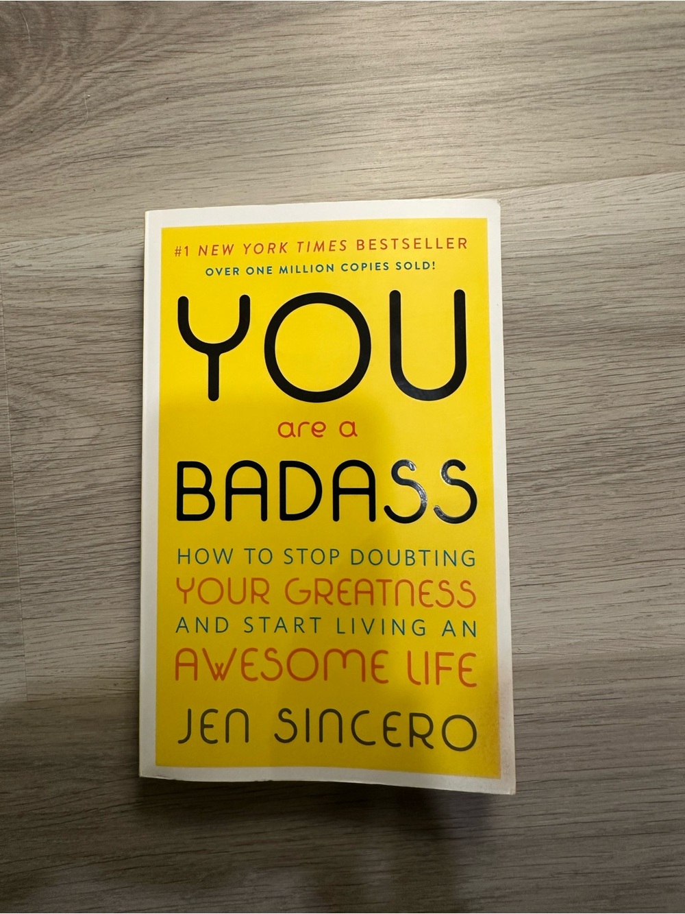 You Are a Badass Wall Art Print - Yellow